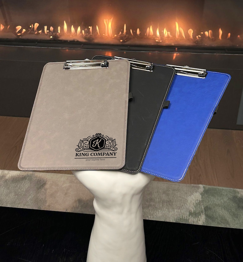 Custom Company Logo Clipboard, Personalized Engraved Company Clipboard