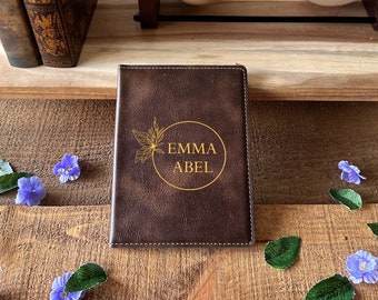 Personalized Leather Passport Case, Custom Name Engraved Leather Passport Holder, Travel Accessories, Passport Protector, Wedding Gift