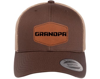 Custom Dad Hat, Dad Hat, Gift for Grandpa, Papa Cap, Gift for Dad, Custom Hat, Daddy, Custom logo Hat, Leatherette Patch Hat, New Papa