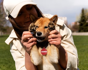 Hundemarke, personalisierte Katzenmarke, Hundehalsband-Tag, individuelles Katzenhalsband-Tag, Katzen-ID-Tag, Hunde-ID-Tag, Hundenamensschild, gravierte Haustiermarke, Katzen-Namensschild