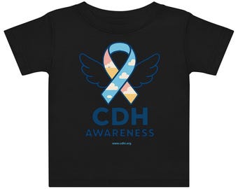 Tienda benéfica oficial de CDH - CDHAR---(131) Camiseta de bebé de concienciación sobre CDH