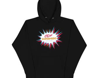 Tienda benéfica oficial de CDH - CDHSH - (1) Sudadera unisex con capucha de superhéroe para concienciar sobre la hernia diafragmática congénita