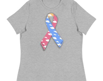 Tienda benéfica oficial de CDH - CDHAR- (17) Camiseta con lazo de concientización sobre la hernia diafragmática congénita