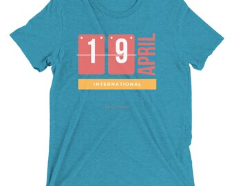 Tienda benéfica oficial de CDH - CDHA19- (2) El 19 de abril es el Día de Concientización sobre la Hernia Diafragmática Congénita Camiseta de manga corta