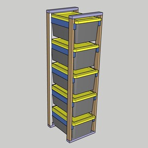 Storage Container Rack 2x4 DIY 2x4 Storage Rack Build Plan – Fits Five 27-gallon Totes | Beginner ...