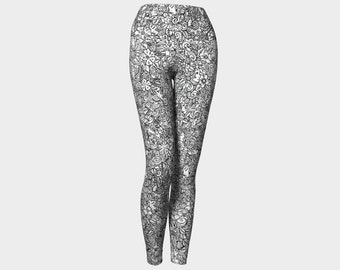 Women & Flowers - colouring leggings for women (with band)
