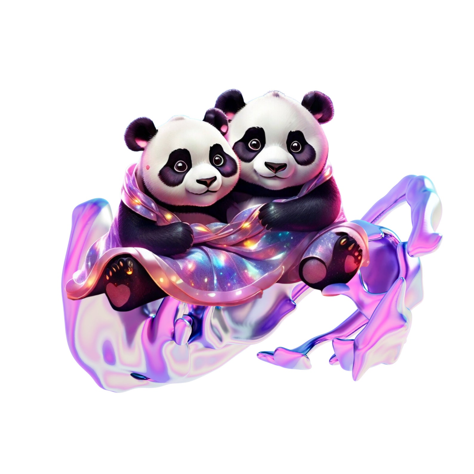 Aquarell süße Pandas Clipart Süßer Panda, Familie Panda, Baby Panda