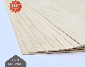 1/8" Baltic Birch Plywood, 3mm 12x20 Glowforge, CNC Laser Material, Woodworking Sheets, Laser Cutting Supplies, Cut to Size