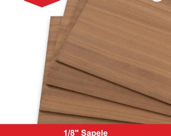 1/8" Sapele Plywood 12" x 19", Thin Laser Safe Plywood, CNC Wood Sheet