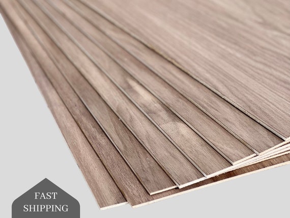 1/8" Walnut Plywood, 3mm 12x19 Wood Sheets, Glowforge, CNC Laser Material, Walnut Woodworking Sheets, Laser Cutting Supplies, Cut to Size