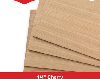 1/4" Cherry Plywood 12" x 19", Thin Laser Safe Plywood, CNC Wood Sheet
