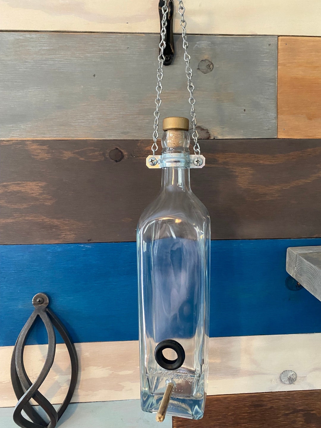 Johnnie Walker Liquor Bottle Bird Feeder Draft Etsy