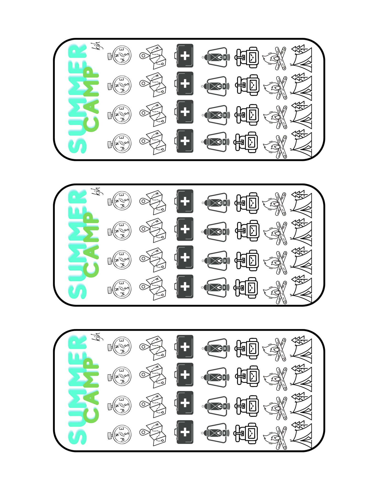 Summer Camp Budget Envelope Insert Savings Challenge Etsy