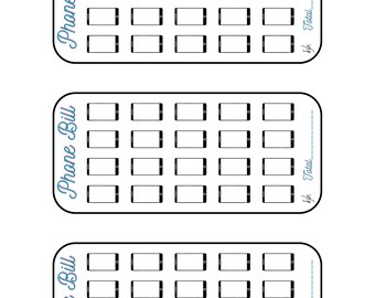 Phone Bill Budget Envelope Insert Savings Challenge