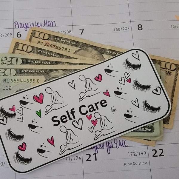 Self Care Budget Envelope Insert Savings Challenge