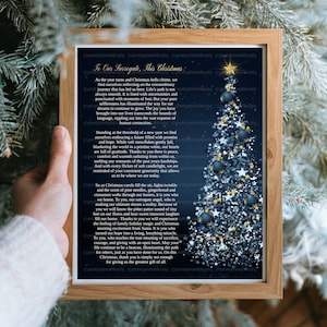 Cadeau de remerciement pour la maternité de substitution de Noël, poème des fêtes pour une mère porteuse, cadeau souvenir d'appréciation de la maternité de substitution, carte de Noël de substitution imprimable