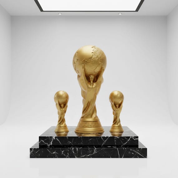 3D Printed World Cup Trophy | Soccer Champion Gift | Football Fan Room Decor | World Cup Display Piece | Unique Sports Gift | Ball Style Cup