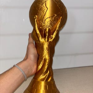 Set of World Cup Trophy replicas in different sizes from 12cm to 36.8cm – 3D printed football collectibles