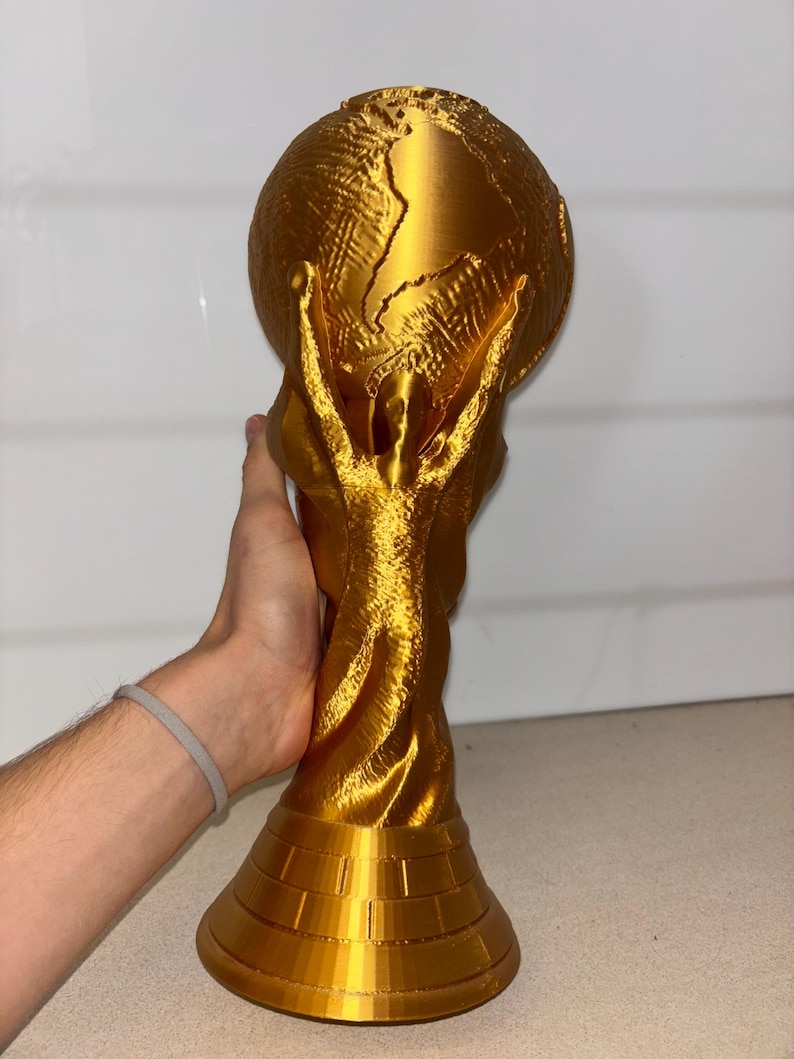 Set of World Cup Trophy replicas in different sizes from 12cm to 36.8cm – 3D printed football collectibles