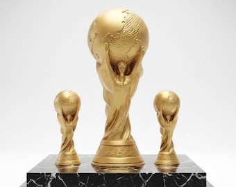 Réplica impresa en 3D del trofeo de la Copa Mundial 2026 – Regalo para aficionados al fútbol, recuerdos futbolísticos, decoración artesanal de la Copa del Mundo