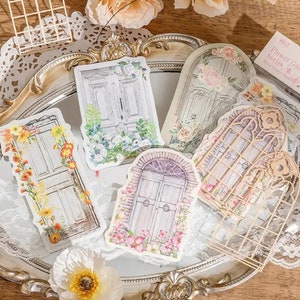 Blumen Garten Serie Aufkleber, Scrapbooking, Junk Journal, Bullet Journal, Planer, Kartenherstellung, Aufkleber, Garten Aufkleber, Tür Aufkleber