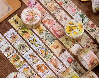 Philatelic Stamp Washi Tape, Scrapbooking, Junk Journals