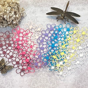 Floral die cut, scrapbook, junk journal, bullet journal, paper crafting, card making, ephemera, flower die cuts, bullet journal, stationery