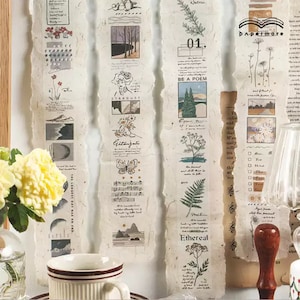 Autocollants de bande de la série Record, journal indésirable, journal de balle, planificateurs, scrapbooking, fabrication de cartes, autocollants, artisanat, artisanat, scrapbook, washi
