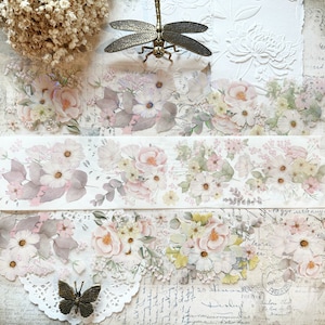 Ein MUSTER PET Washi Tape, Junk Journal, Bullet Journal, Tagesjournal, Scrapbook, Kartenherstellung, Papierhandwerk, Ephemera, Blume