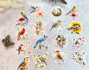 Wild Bird Vinyl Stickers: Scrapbook, Journal, Card Making, planner stickers, ephemera