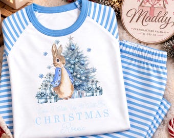 Personalised Peter Rabbit Christmas Pyjamas | Peter Rabbit PJs | Personalised Boys Christmas PJs | Peter Rabbit Christmas Gift | Boys PJs