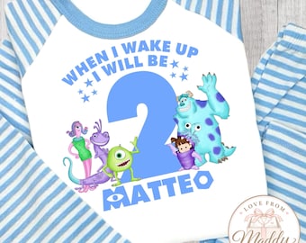 Personalised Monsters Inc Birthday Pyjamas | Monsters Inc PJs | Monsters Inc Birthday Pyjamas | Personalised Boys Birthday Gift | Boys PJs