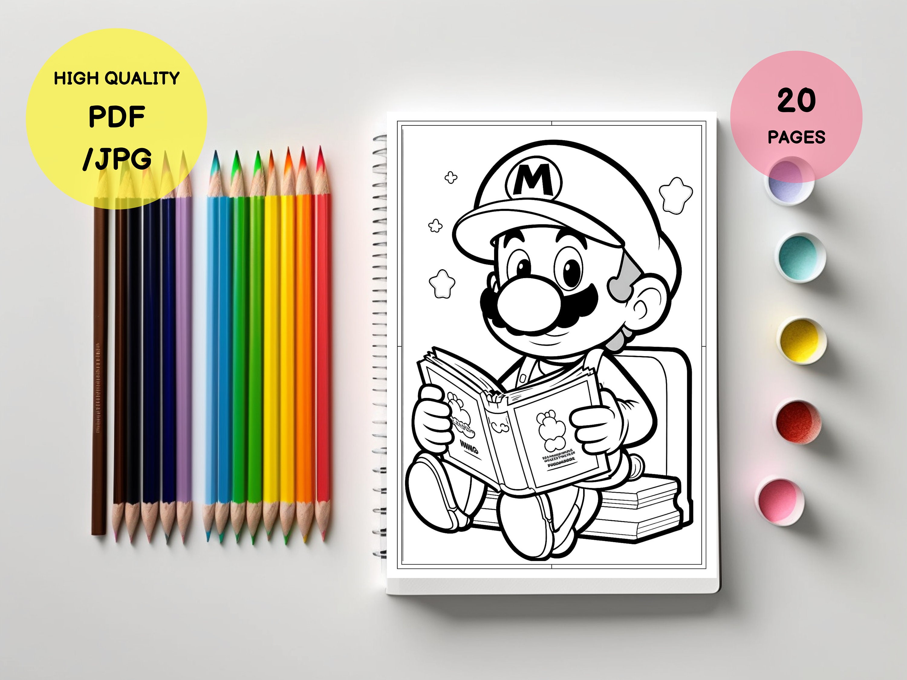 Super Mario Coloring Book 40 Pages, Coloring Pages Printable 