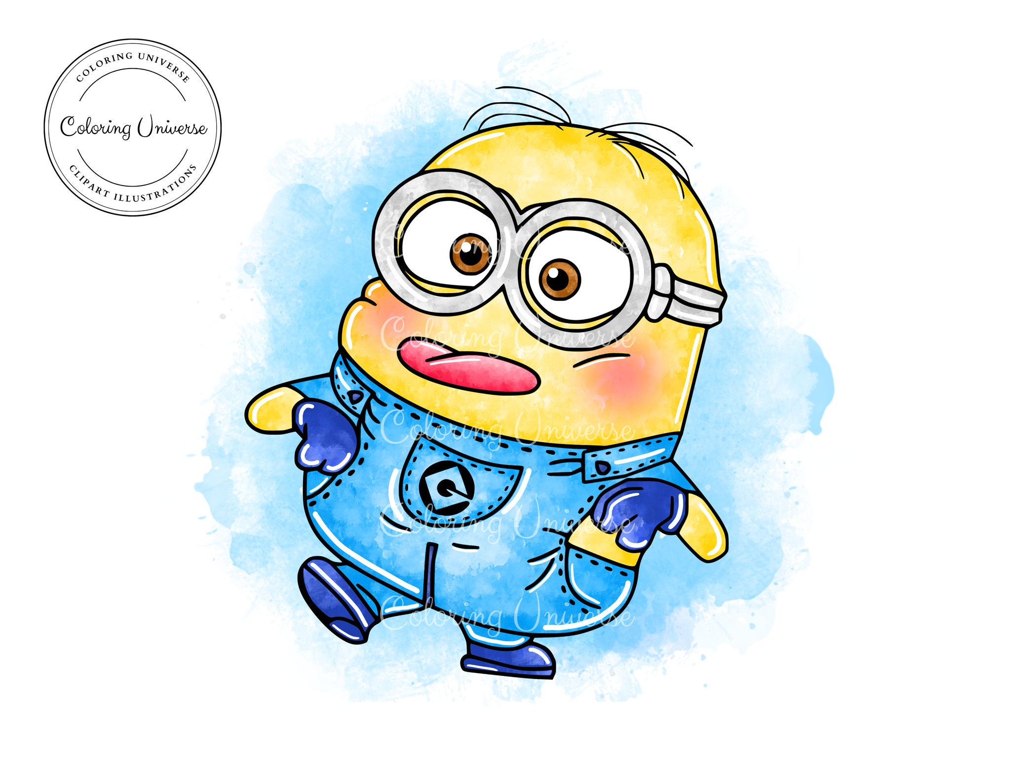Cute Minions Clipart Pack Transparent Background Digital Instant ...