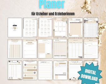 CLEARANCE SALE Now cheaper - 2025 Planner for Educators | Digital Download | Calendar, Group List & more for Kindergarten (PDF, German)