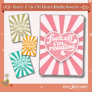 Retro Kindle Insert Bundle | 4 Sassy E-Reader Designs (Digital Download)