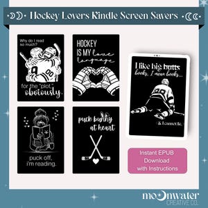 Kindle Wallpaper for Hockey Romance Readers | 8 Bookish Screensavers | Ad-Free Kindle Required | EPUB Download