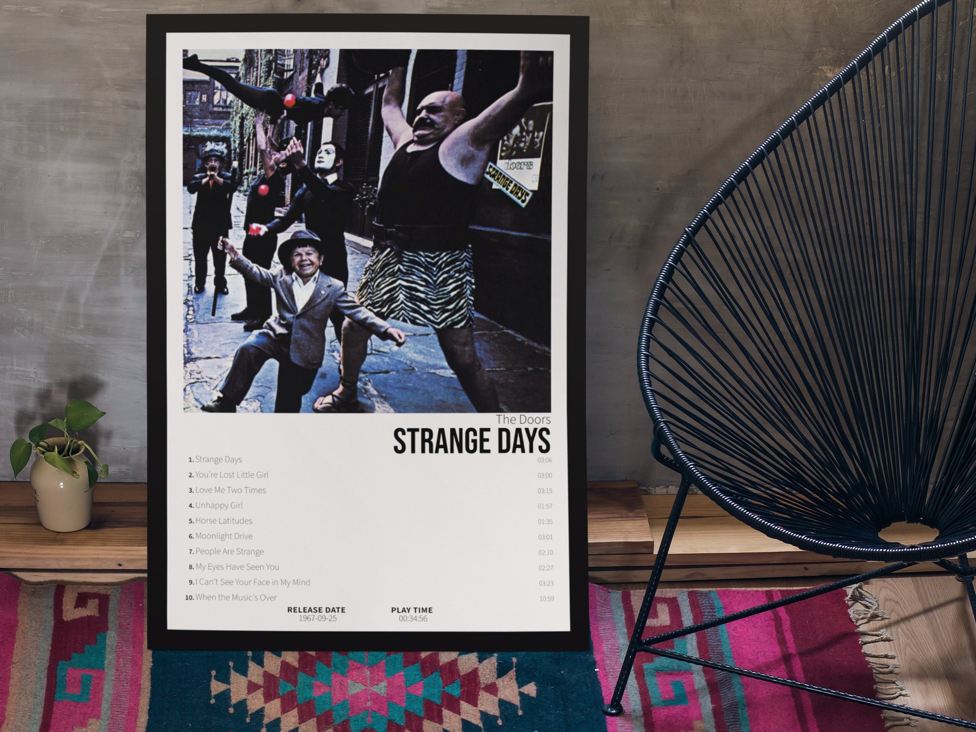 The Doors Strange Days Album Cover Poster for Wall Art Etsy