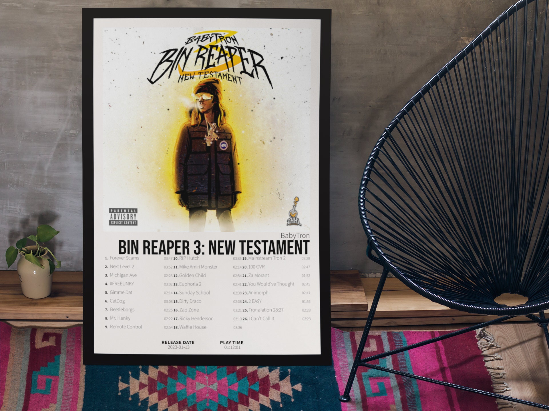 BabyTron - Bin Reaper 3: New Testament | Album Cover Poster