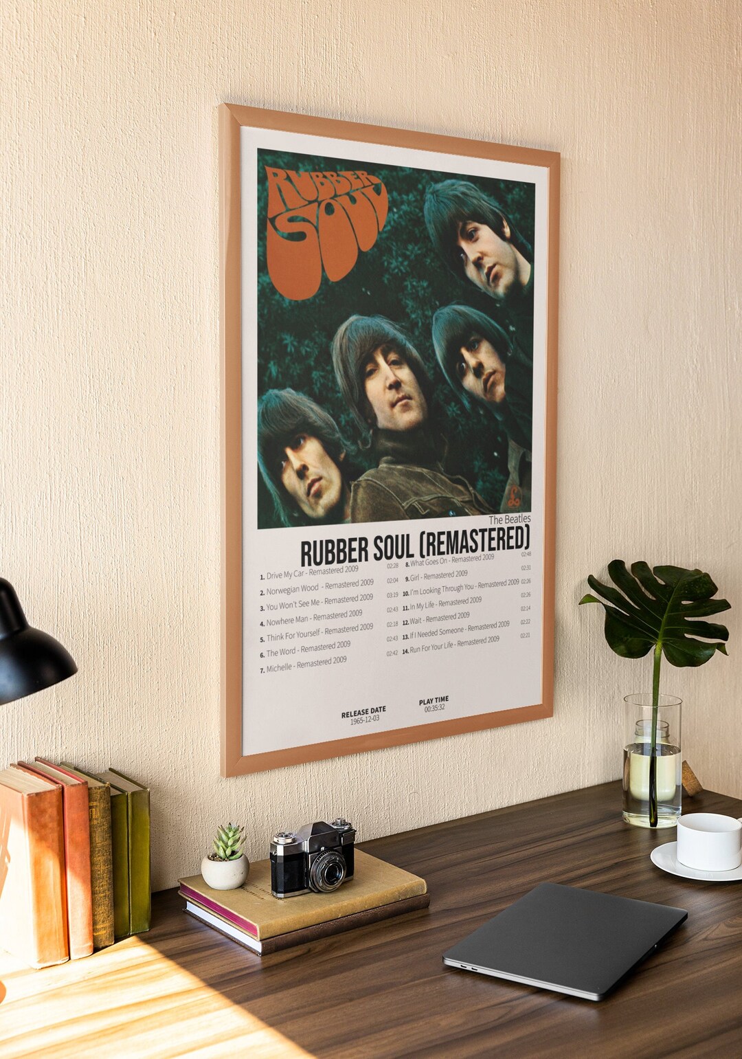 The Beatles Rubber Soul remastered Album Cover Poster Etsy