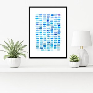 BLUE SPOT (attentiONspectrum art & original design) Modern minimalism art design (set: A2 A3 A4 A5), unframed