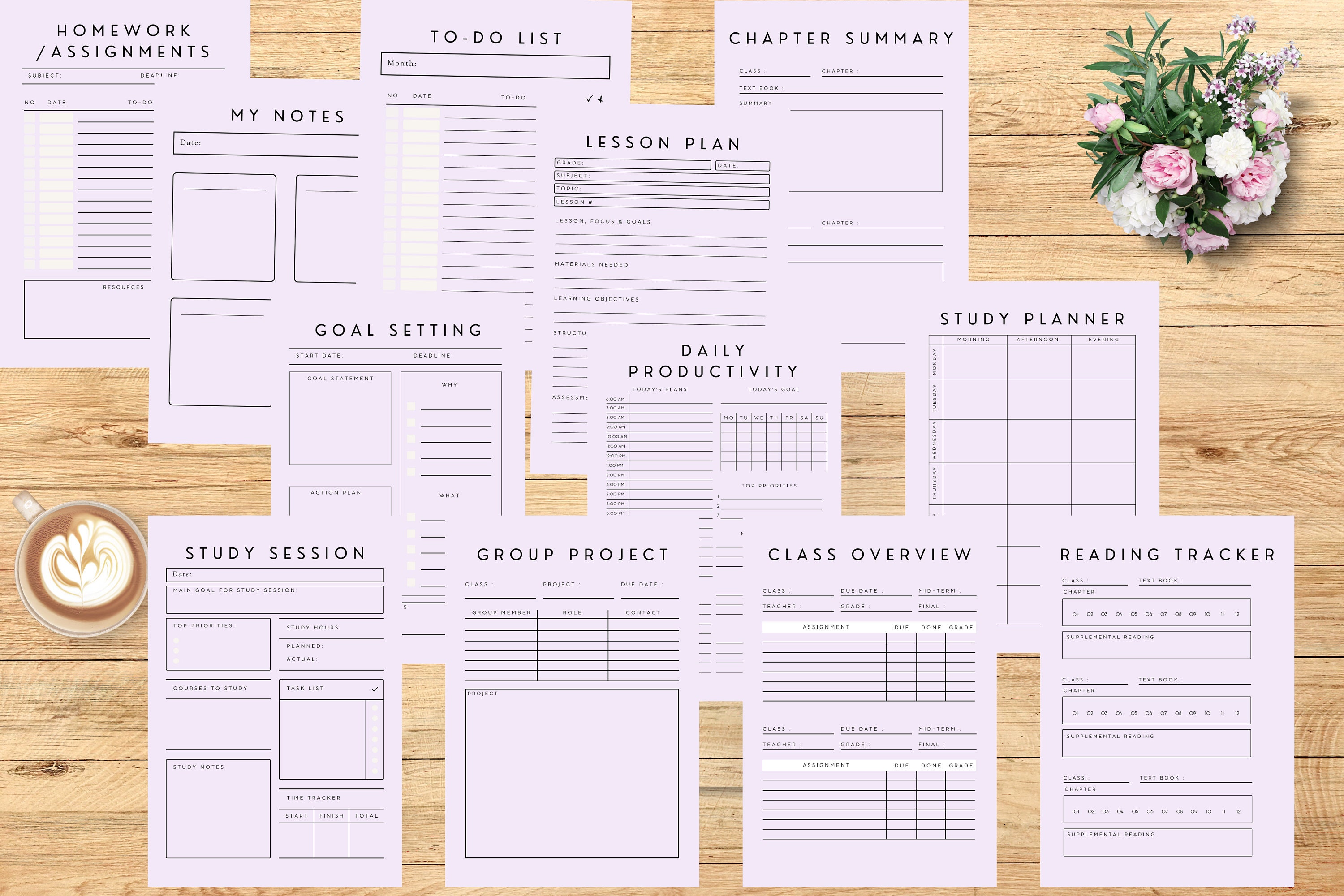 Printable Student Planner| Academic Planner Printable| College Student ...