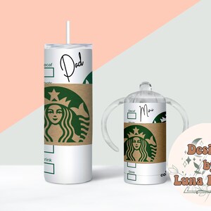 Dad and Mini Matching Coffee  inspired 20oz Tumbler