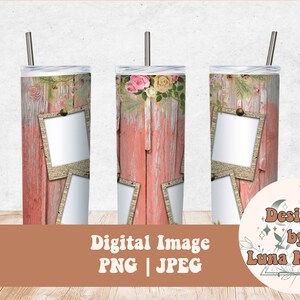 Inserto de imagen floral 20 oz Descarga digital