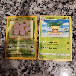 pokemon go pack card list Pokmon Card Exeggcute #102 TV Animation Blue Logo 1st Print ENG L0152   AGS Collectibles
