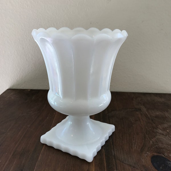 large white milk glass vase or bowl