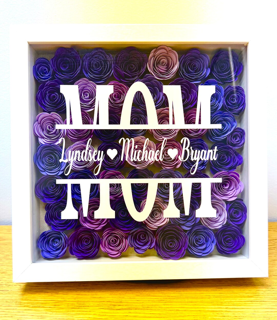 Flower Shadow Box for Mom Etsy