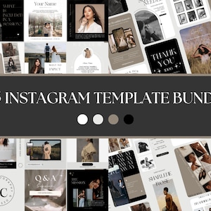 Instagram Template Bundle | Instagram Templates | Neutral Insta Templates | Instagram Template Bundle Canva | Luxury Instagram Templates