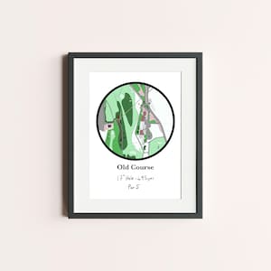 St Andrews, Old Course 17th Hole | Golf Course Art Print | Golf Gift (Colour)