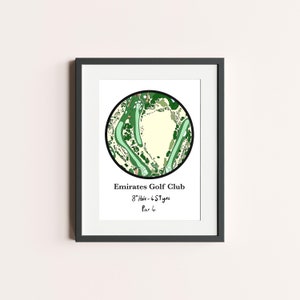 Golf 8 Loch 8 | Kunstdruck | Golf Geschenk (Farbe)